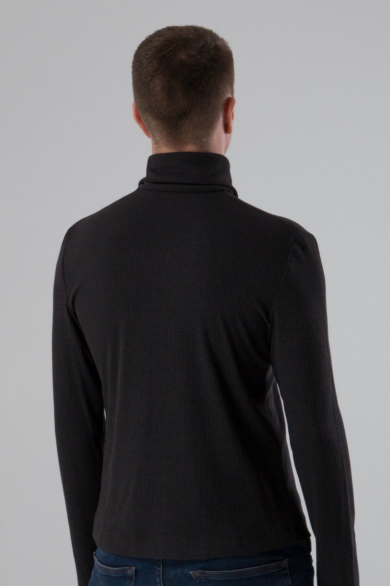 Mens zip up turtleneck, Quarter zip pullover men, Black Half Zip Sweater men, Knitwear Mock Neck Sweater, Zip Sweatshirt, Gift for him