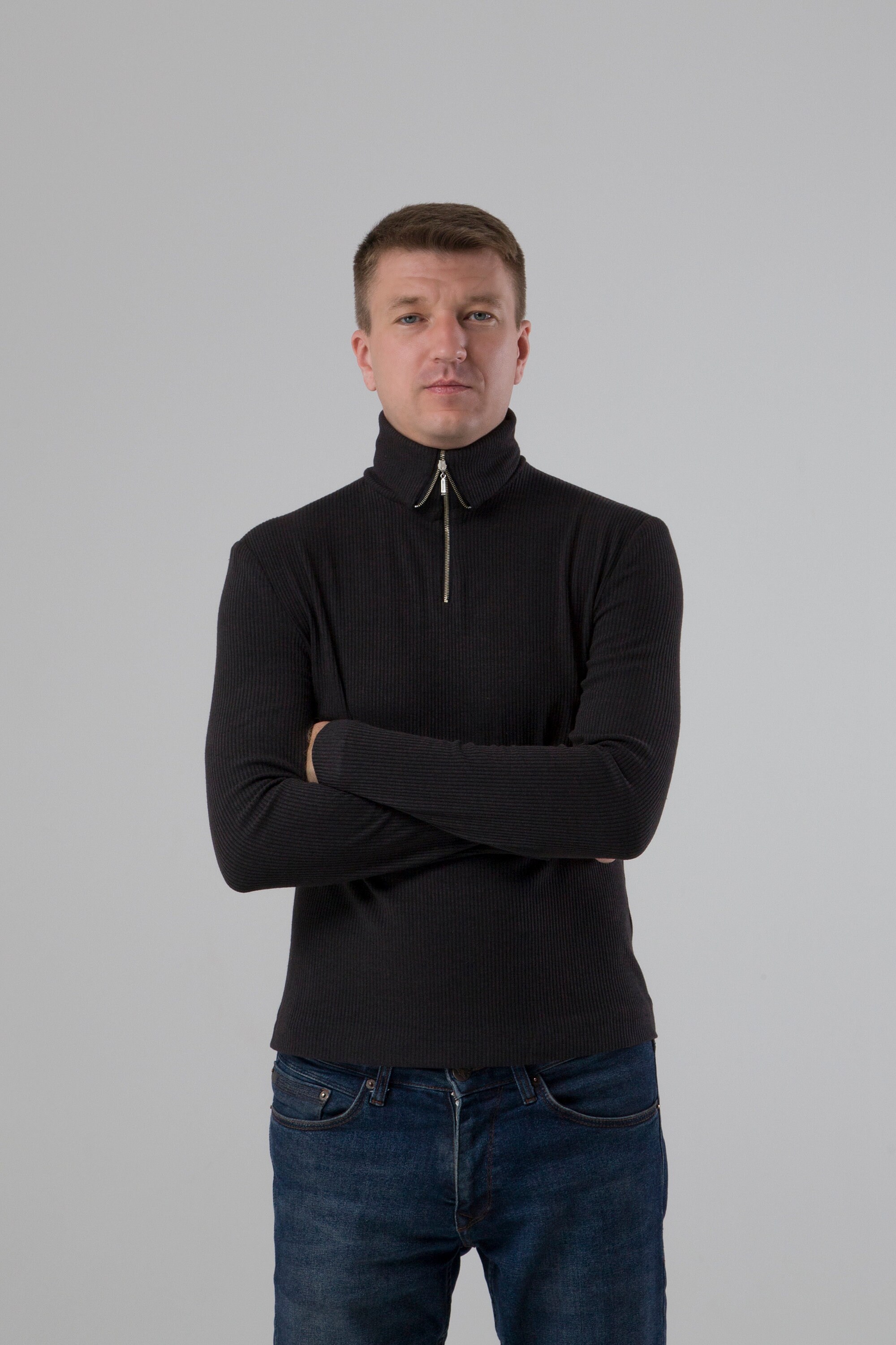 Maglione Uomo Con Cerniera 1/4 Zip, Collo Alto, Invernale - Felpa Calda Per Autunno E Inverno