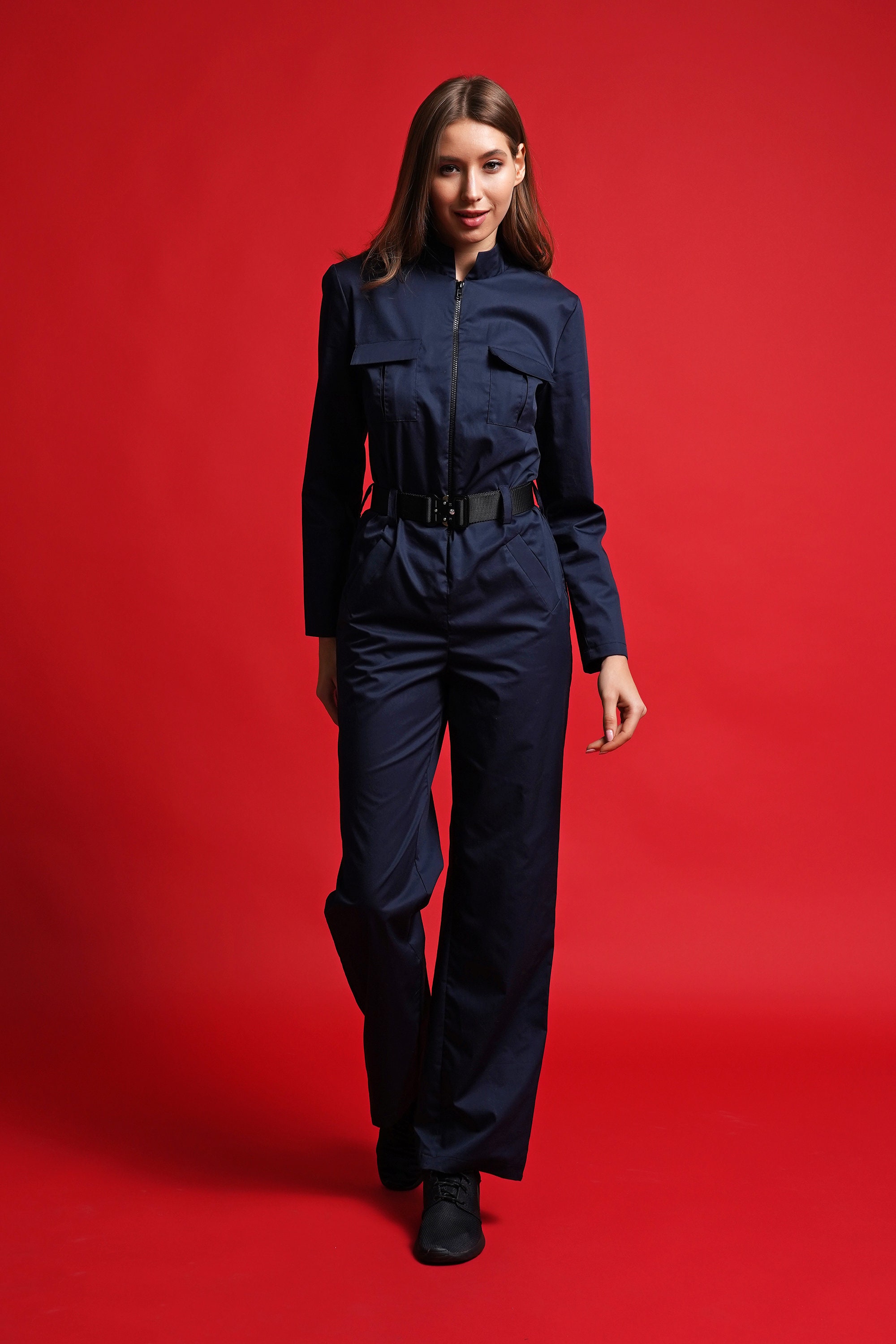 Military Women Coveralls Blue Cotton Jumpsuits for Women Etsy Australia