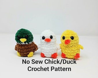 No Sew Duck/Chick Crochet Pattern - Very Quick
