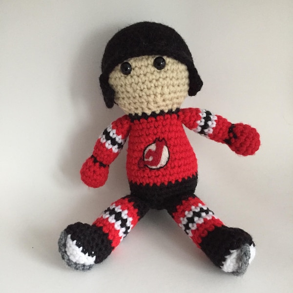 New Jersey Devils NHL Crochet Hockey Doll