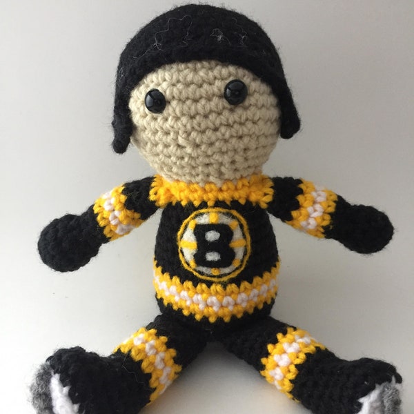 Boston Bruins NHL Crochet Hockey Doll