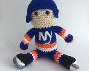 New York Islanders NHL Crochet Hockey Doll