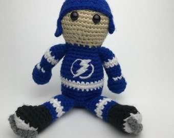 Tampa Bay Lightning NHL Crochet Hockey Doll