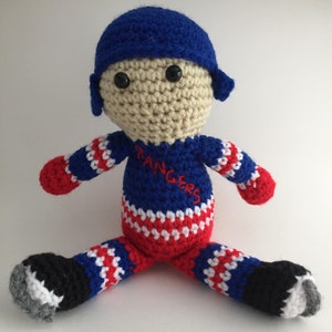 New York Rangers NHL Crochet Hockey Doll