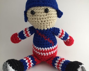 New York Rangers NHL Crochet Hockey Doll