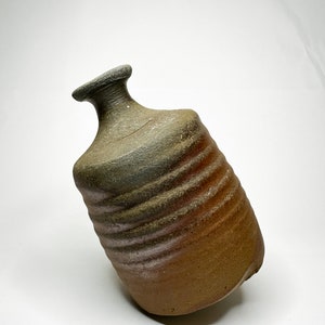 Vintage Japanese Saki Bottle Bizen Ware Pottery Tokkuri