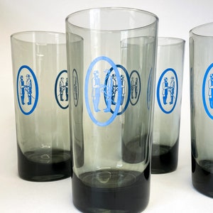 Tom Collins Design Cocktail Glasses - Vintage MCM Barware - Set of 4
