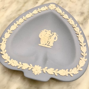 Blue Wedgewood - Jasperware - Trinket Tray - Black Basalt - Vintage Jewelry Tray