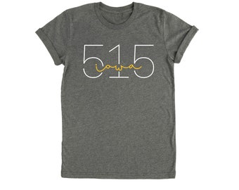 Iowa Hawkeyes 515 area code Tee | Iowa Hawkeyes black tshirt hawkeye university of iowa hawkeyes tshirt iowa hawks tshirt iowa tee