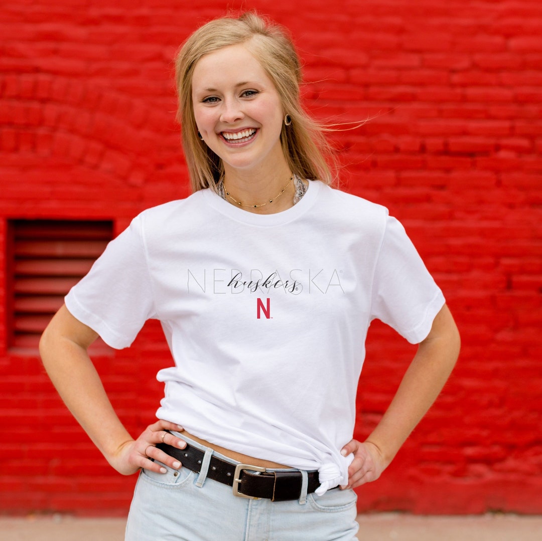Nebraska Huskers Tri Color Tee Nebraska Huskers Shirt Cornhuskers Tee