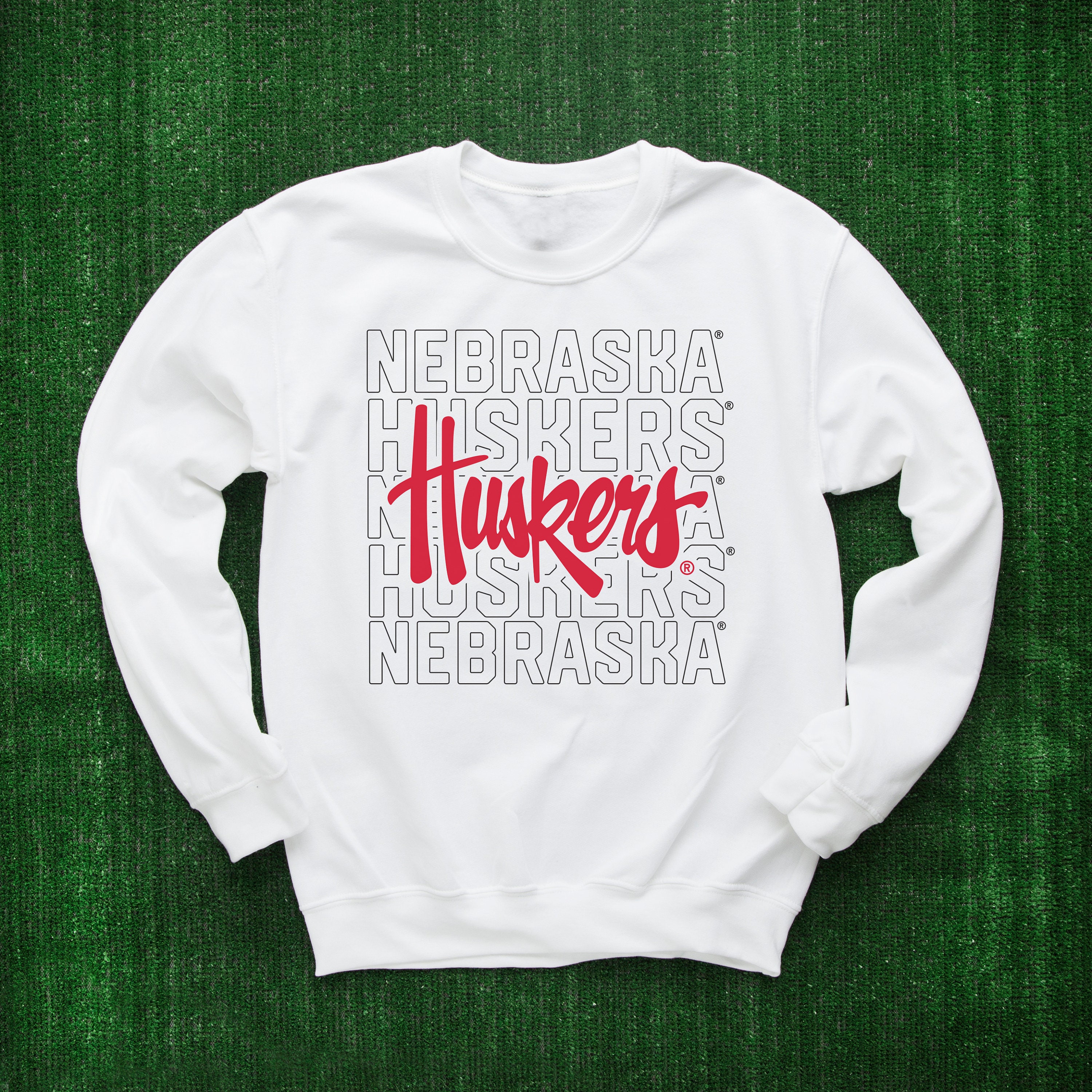 Huskers University of Nebraska Sweatshirt Go Big Red Sweatshirt Nebraska  Huskers Fan Gift Nebraska State Sweater Huskers Crewneck Sweatshirt 