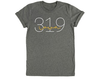 Iowa Hawkeyes 319 area code Tee | Iowa Hawkeyes black tshirt hawkeye university of iowa hawkeyes tshirt iowa hawks tshirt iowa tee