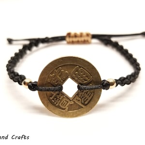 Lucky Knots Adjustable Chinese Coin Bracelet - Adult