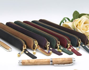 Leather Handcrafted Single Pen Pencil Bag Holder Storage Sleeve Pouch Bl hST J Leather Handcrafted Single Pen Pencil Bag Holder Storage Sleeve Pouch Bl hST J