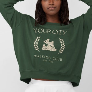 Personalized Walking Club Sweatshirt | Walking Lovers Shirt, CITY/YEAR Customized Walking Shirt, Walking Hiking Crewneck