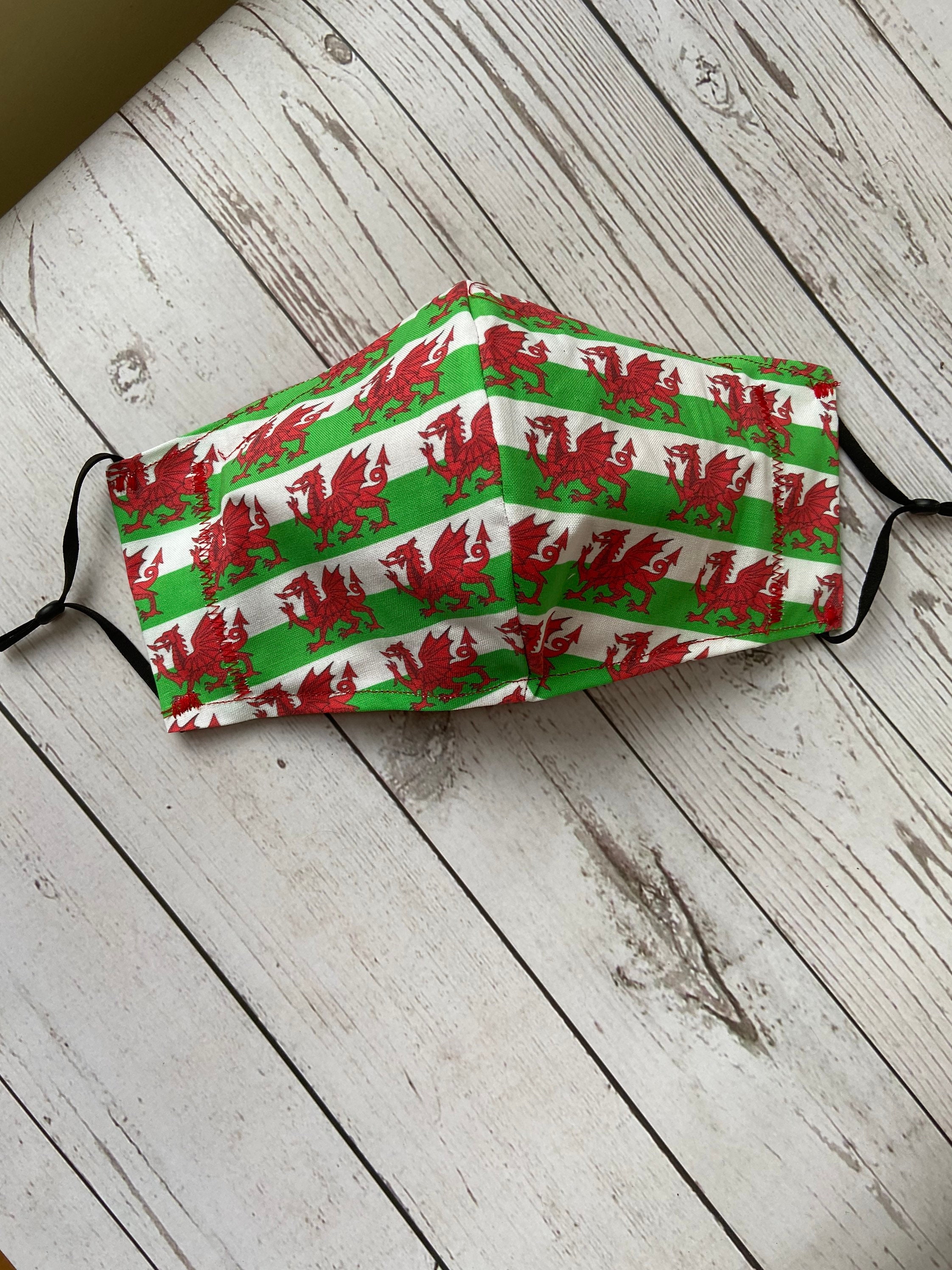 Welsh Face Mask/a Gift From Wales/ 3 Layer Reusable With Etsy Australia