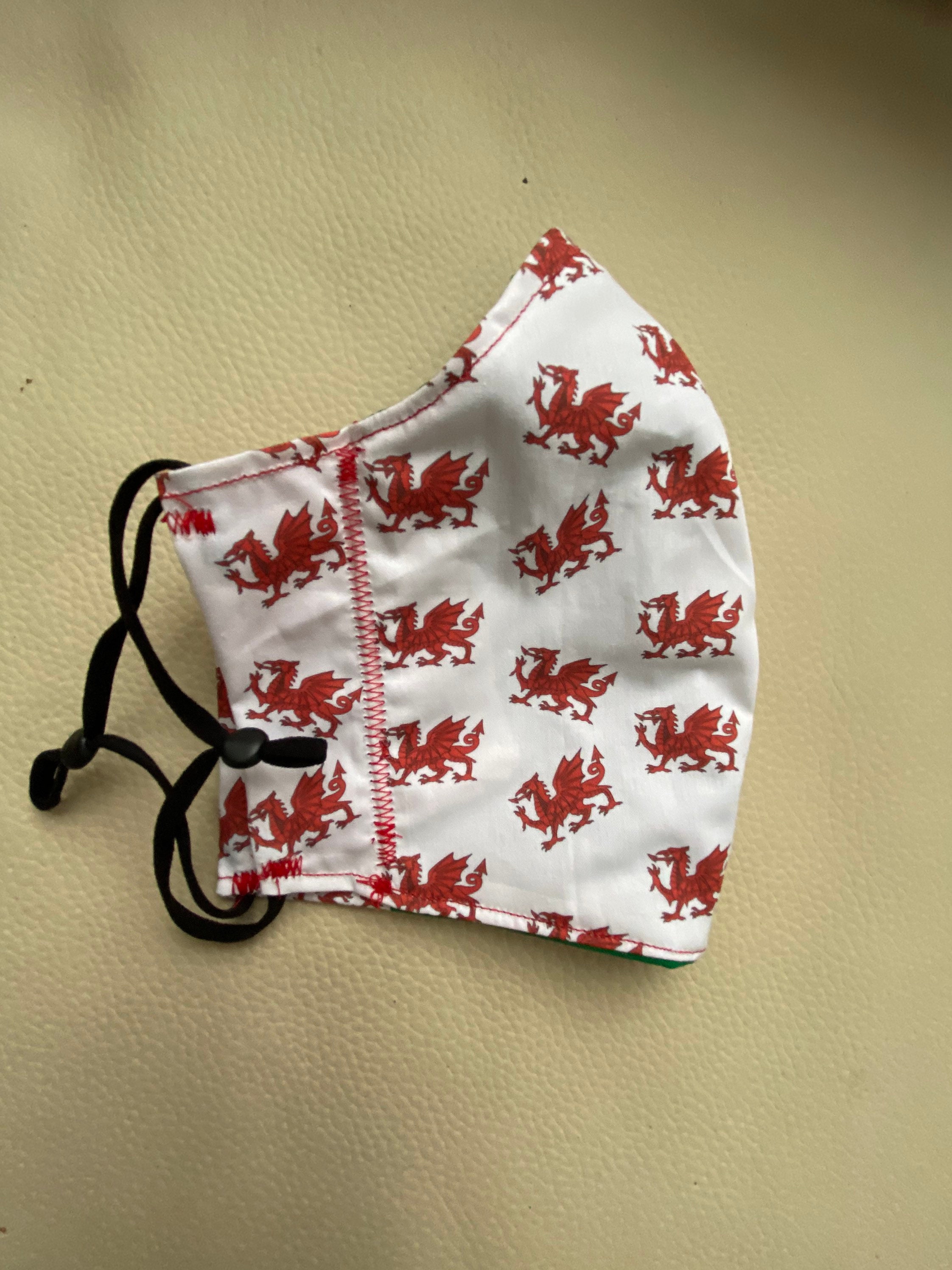 Welsh Face Mask/a Gift From Wales/ 3 Layer Reusable With Etsy Australia