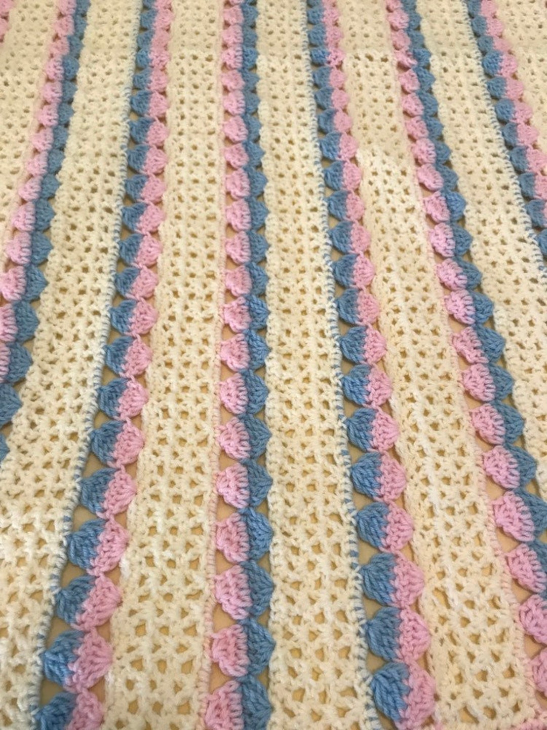 Pink and Blue Baby Blanket Etsy