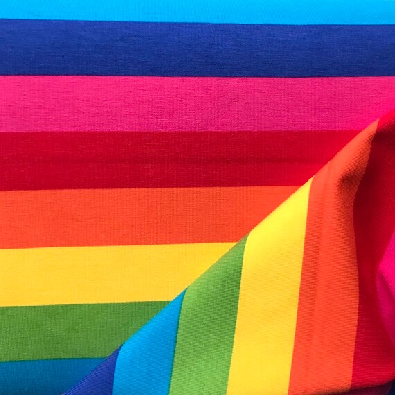 Rainbow jersey material Clearance