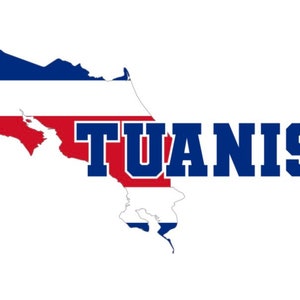 Tuanis bumper Car sticker,costa rican flag