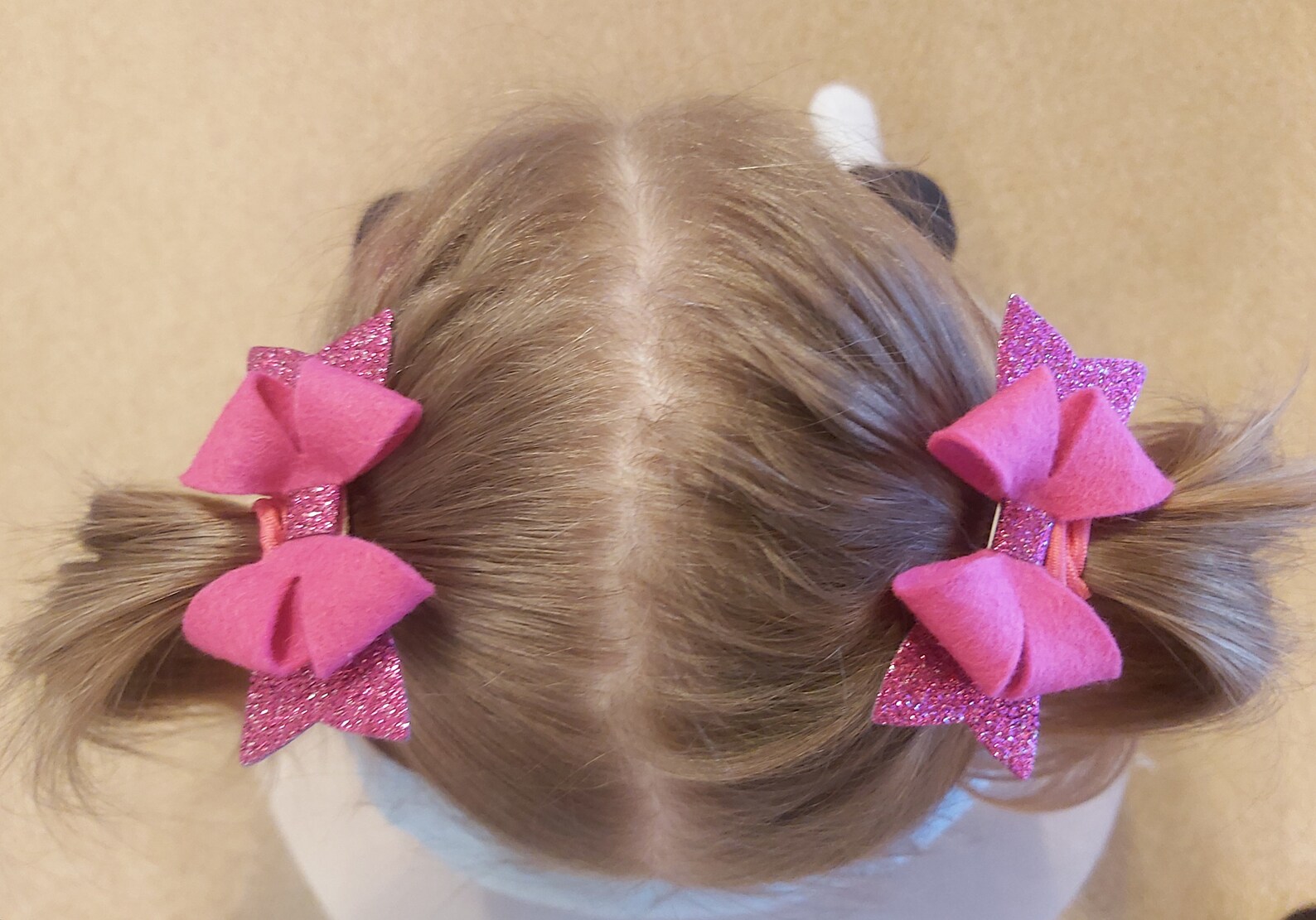 Hair Bows Children's Hair Clips Pigtail Bows Pink Etsy