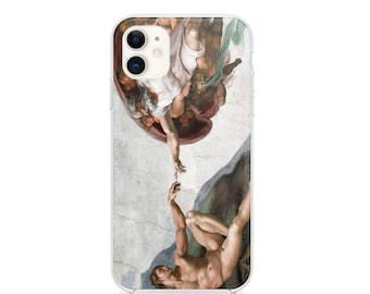 The Creation Of Adam iPhone Case Michelangelo iPhone X Case Phone 7 Plus Case iPhone 8 Renaissance Case Samsung S10 Case Google Pixel YD0126