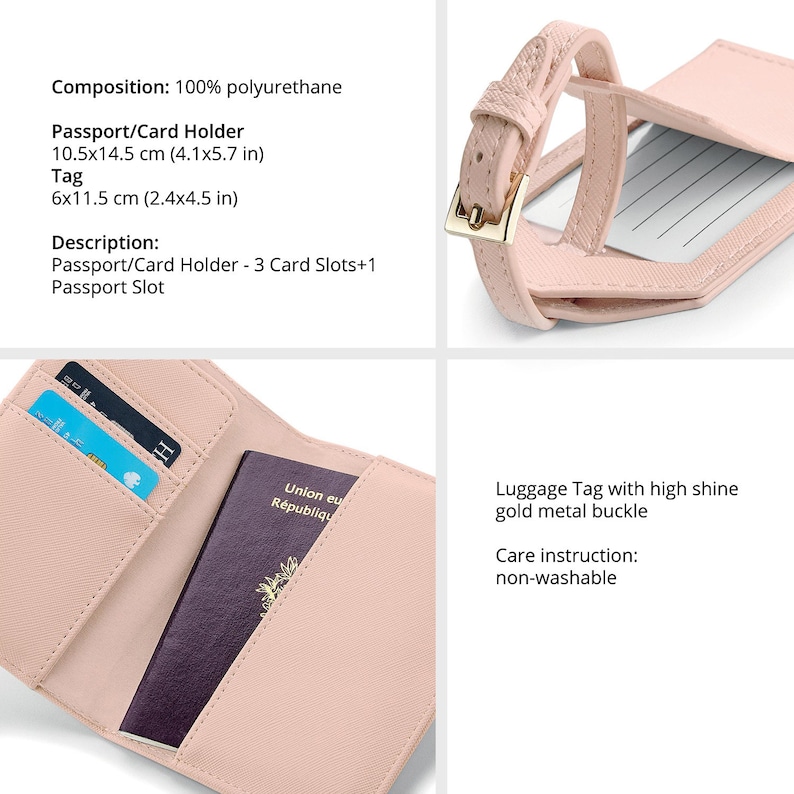 World Map Flowers Leather Passport Holder and Luggage Tag Set Etsy