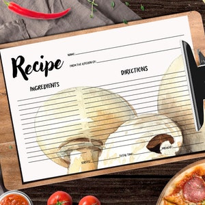 Colourful Printable Kitchen Recipe Cards With Pictures Recipes - Etsy