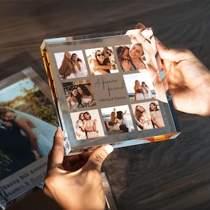 Any Occasion Square Photo Collage, Personalised Gift Acrylic Block, Custom Family Gift, Personalized Gift for Couples, Keepsake Gift 6559220