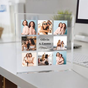 Personalised Photo Acrylic Block Plaque, Freestanding Crystal Photo Gift, Custom Anniversary Gift, Gift for Couple, Engagement Gift 6559218