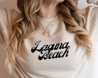 Laguna Beach Sweatshirt, Trendy Hoodie, Beach Sweater, Summer Clothes, Crewneck, Laguna Beach, UltraSoft