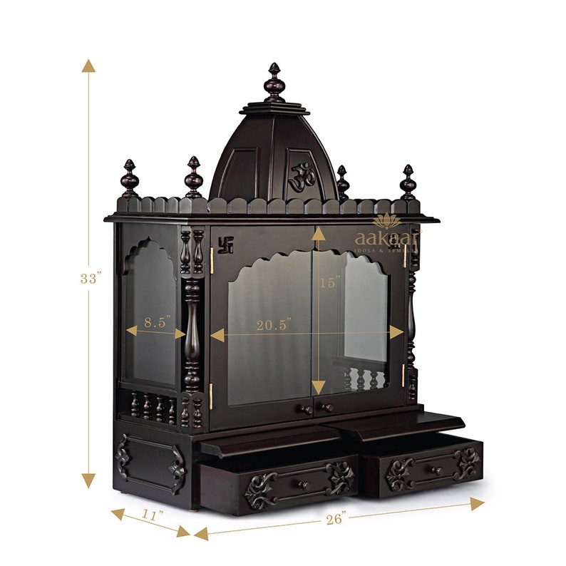24 Vc Wd Hindu Temple Pooja Mandir For Home Etsy
