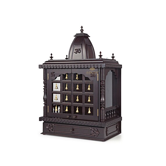 21 Kmd Wooden Temple Pooja Mandir For Home With Bell Etsy