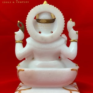 Small Marble Murti of Hindu God Ganesha 7 image 4
