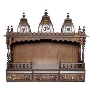 36&quot; VO - Hindu Puja Mandir & Pooja Mandir for Home in Wood