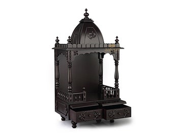 24" VO FL - Holzstempel Pooja Mandir und Puja Mandir für Zuhause