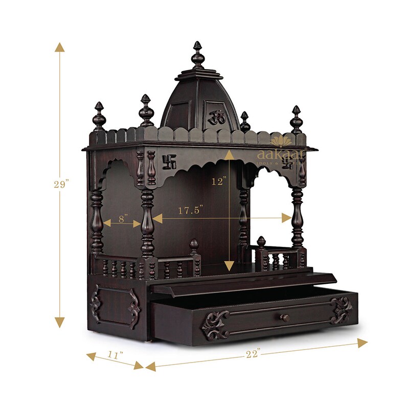 21 VO Wooden Pooja Mandir for Home and Puja Mandir Etsy