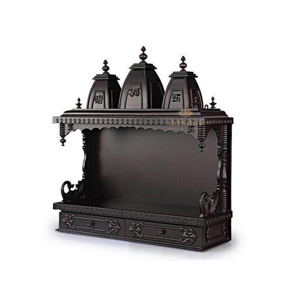 30 Km Wooden Temple Pooja Mandir For Home Puja Etsy