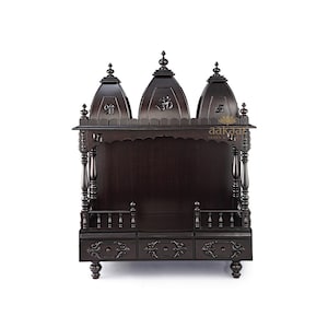 36&quot; VO FL - Large Hindu Wooden Temple Pooja Mandir for Home