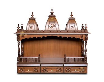 36" VO - Hindu Puja Mandir & Pooja Mandir for Home in Wood