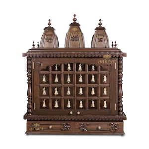 30&quot; KMD - Big Wooden Temple, Pooja Mandir for Home with Doors