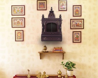 15 "VC - Holzstempel für Haus & Pooja Mandir mit Türen