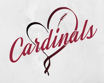 カージナルス SVG、フットボール SVG、デジタルファイル、カットファイル、スポーツ、カージナルス カットファイル