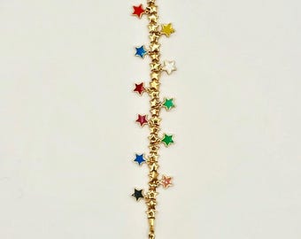 Stardust Beaded Bag Charm – Handmade Celestial Keychain