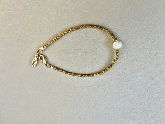 Vintage ettika Freshwater Pearl and 18k Gold Plat… - image 2