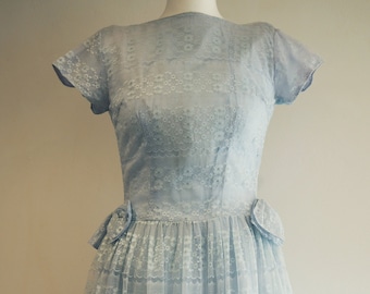 Vintage lace bridesmaid dress 1950s *LAVINIA*