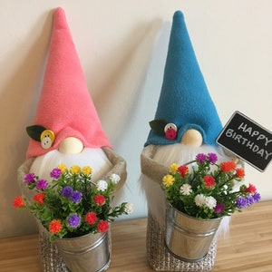 Handmade spring gnome, birthday gift gnome, teacher gift gnome, personalized gift gnome, gift for her image 6