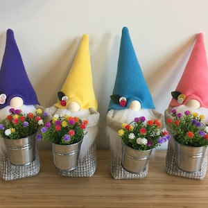 Handmade spring gnome, birthday gift gnome, teacher gift gnome, personalized gift gnome, gift for her image 2