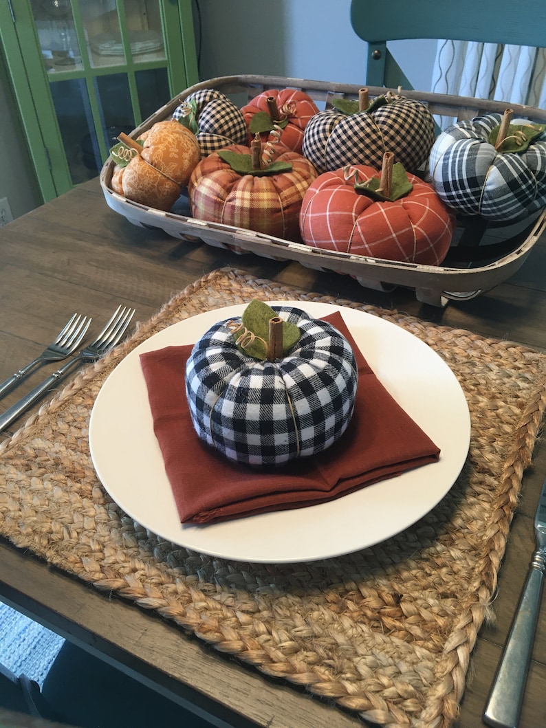 Handmade fabric pumpkins fall decor autumn decor pumpkin image 7